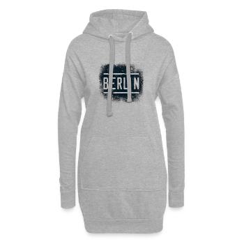 Berlin Grunge Design Alexanderplatz Berlin Ours - Sweat-shirt à capuche long Femme - gris chiné - Devant