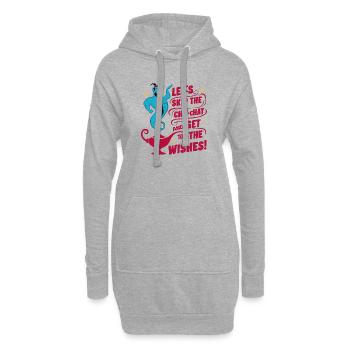 Dschinni-Lampe - Hoodie-Kleid - Grau meliert - Vorne