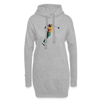 Golfer Golf Golfball - Hoodie-Kleid - Grau meliert - Vorne