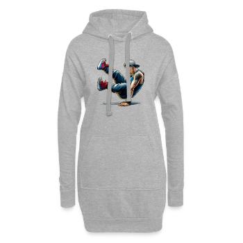 Danse Spectaculaire - Breakdance - Sweat-shirt à capuche long Femme - gris chiné - Devant