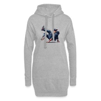 Breakdance - Hoodie-Kleid - Grau meliert - Vorne