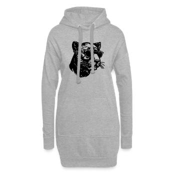 Panther - Hoodie-Kleid - Grau meliert - Vorne