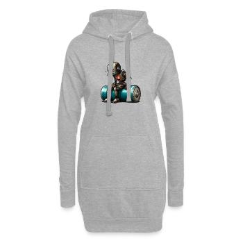 Schwache Batterie, defektes System, Bot-Probleme! - Hoodie-Kleid - Grau meliert - Vorne