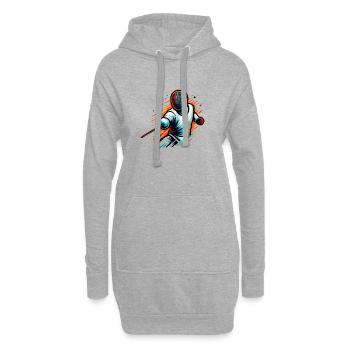Fechten, Kampfkunst - Hoodie-Kleid - Grau meliert - Vorne