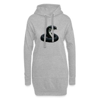 Mamba Noir - Legénde Noir - Sweat-shirt à capuche long Femme - gris chiné - Devant