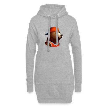 Ours Basket - Sweat-shirt à capuche long Femme - gris chiné - Devant