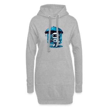 Regenschirm Bot - Hoodie-Kleid - Grau meliert - Vorne