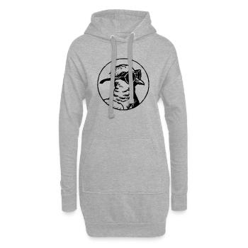 Taube Brieftaube Taubenzüchter Geschenke - Hoodie-Kleid - Grau meliert - Vorne