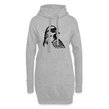 Taube Tauben Taubenzüchter Geschenk - Hoodie-Kleid - Grau meliert - Vorne