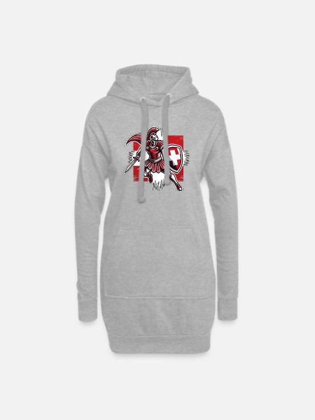 Gladiator Switzerland 6 - Hoodie Dress - heather grey