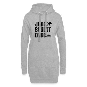 Judo Boulot Dodo Cadeau Judoka Judo Judo Judo judo - Sweat-shirt à capuche long Femme - gris chiné - Devant