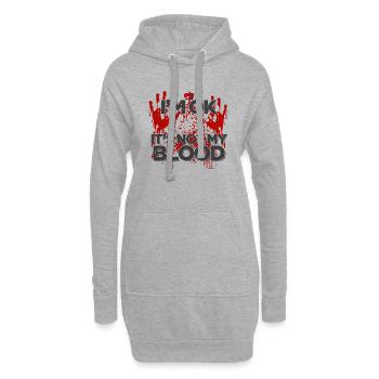 Halloween Heureux Horreur Monstre Sang Effrayant - Sweat-shirt à capuche long Femme - gris chiné - Devant