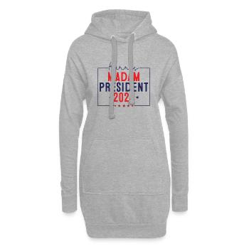 KAMALA HARRIS Amérique - Sweat-shirt à capuche long Femme - gris chiné - Devant