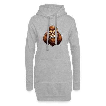 Wild angry Bigfoot Logo Motivationssport - Hoodie-Kleid - Grau meliert - Vorne