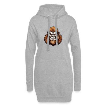 Wild angry Bigfoot Logo Motivationssport - Hoodie-Kleid - Grau meliert - Vorne