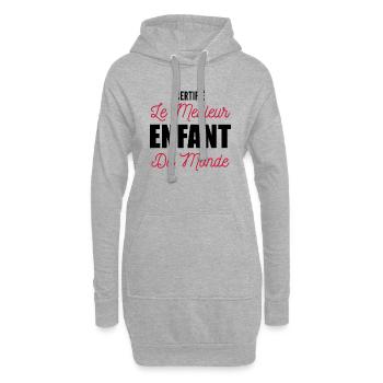 meilleur enfant du monde / ado / adolescent - Sweat-shirt à capuche long Femme - gris chiné - Devant