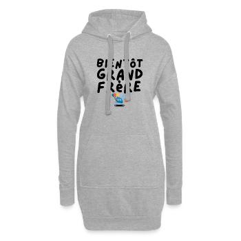 bientot grand frere - Sweat-shirt à capuche long Femme - gris chiné - Devant