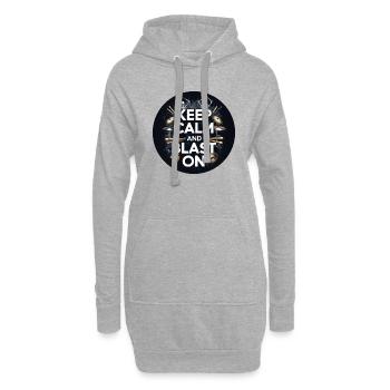Schlagzeuger Blast Beats KEEP CALM AND BLAST ON - Hoodie-Kleid - Grau meliert - Vorne