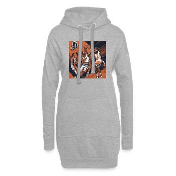 Basketball Spiel - Hoodie-Kleid - Grau meliert - Vorne