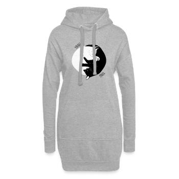 I Ging Katze - Hoodie-Kleid - Grau meliert - Vorne