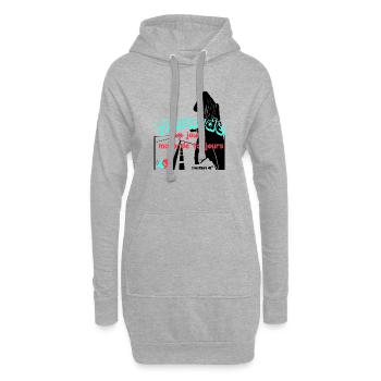 FR49 Motarde 1 jour - Sweat-shirt à capuche long Femme - gris chiné - Devant
