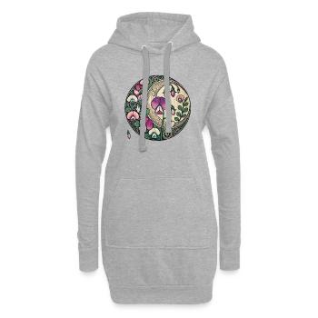 Süßer Erbsen-Mond - Hoodie-Kleid - Grau meliert - Vorne