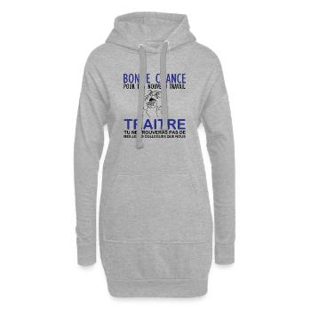 Nouvel emploi départ collègue travail bonne chance - Sweat-shirt à capuche long Femme - gris chiné - Devant