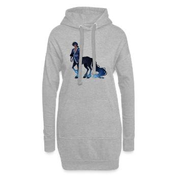 Rune - Sweat-shirt à capuche long Femme - gris chiné - Devant