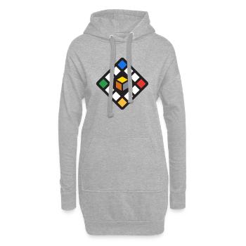 Boardgamez - Die besten Brettspiele - Logo - Hoodie-Kleid - Grau meliert - Vorne