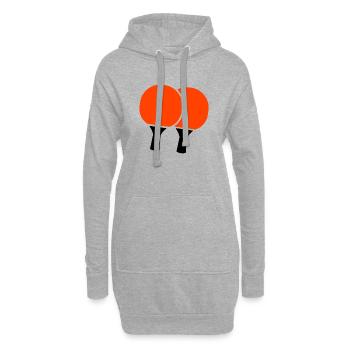 Tennis de table Joueur de tennis de table - Sweat-shirt à capuche long Femme - gris chiné - Devant