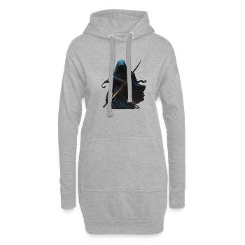 Dark Night Samurai Episode 1 - Hoodie-Kleid - Grau meliert - Vorne