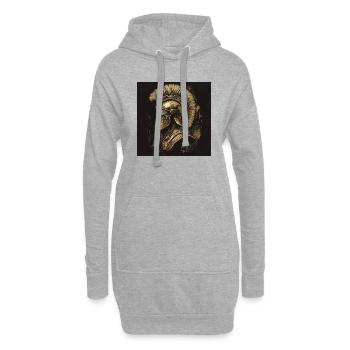Krieger - Hoodie-Kleid - Grau meliert - Vorne