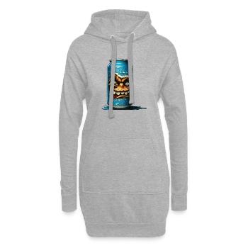 Scary Beer - Hoodie-Kleid - Grau meliert - Vorne