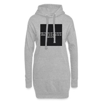 Meine Arbeit ist streng geheim, auch wenn ich es nicht weiß - Hoodie-Kleid - Grau meliert - Vorne