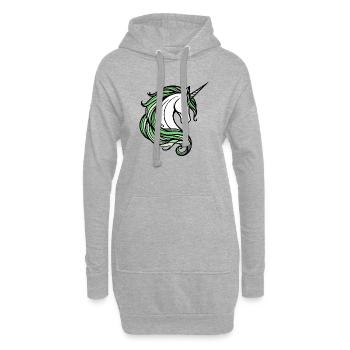 Licorne - Sweat-shirt à capuche long Femme - gris chiné - Devant