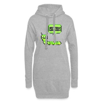 EY! YO! LETS GO! Pixel Raupe Retroshirt 90er 90s - Hoodie-Kleid - Grau meliert - Vorne