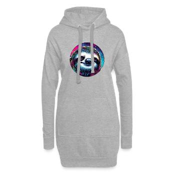 Kosmische Trägheit - Hoodie-Kleid - Grau meliert - Vorne