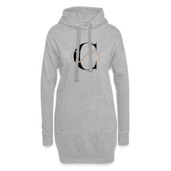 Unendlicher Buchstabe c - Hoodie-Kleid - Grau meliert - Vorne