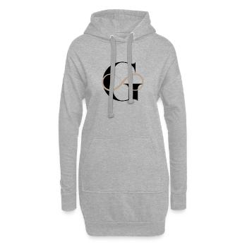 Unendlicher Buchstabe g - Hoodie-Kleid - Grau meliert - Vorne