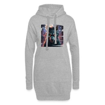 Monster 7 - Hoodie-Kleid - Grau meliert - Vorne