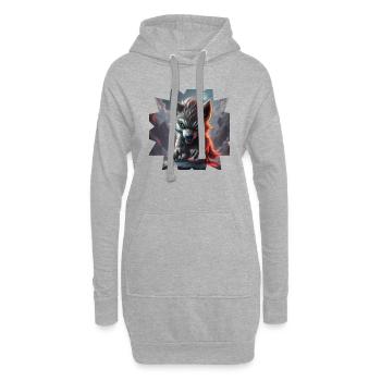 Monster 4 - Hoodie-Kleid - Grau meliert - Vorne
