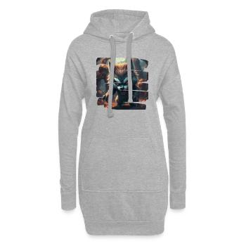 Monster 3 - Hoodie-Kleid - Grau meliert - Vorne