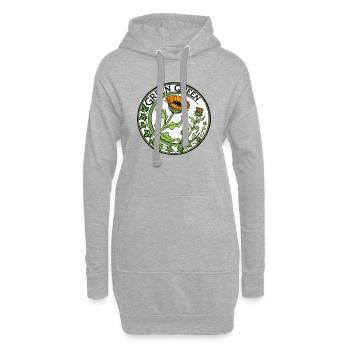 Reine verte - Sweat-shirt à capuche long Femme - gris chiné - Devant