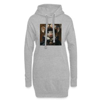 Gothic Maus - Hoodie-Kleid - Grau meliert - Vorne