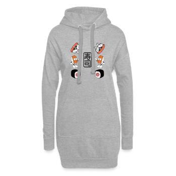 Sushi Lover Japanisches Essen Sushi Fun Sushi - Hoodie-Kleid - Grau meliert - Vorne
