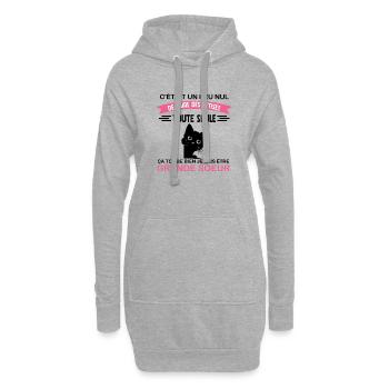Enfant Future Grande Soeur Drôle Annonce Licorne - Sweat-shirt à capuche long Femme - gris chiné - Devant