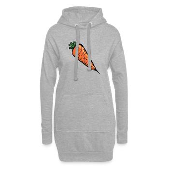 Karotte Ananas Graff - Hoodie-Kleid - Grau meliert - Vorne