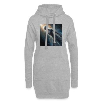 Insterstellarer Wanderer - Hoodie-Kleid - Grau meliert - Vorne