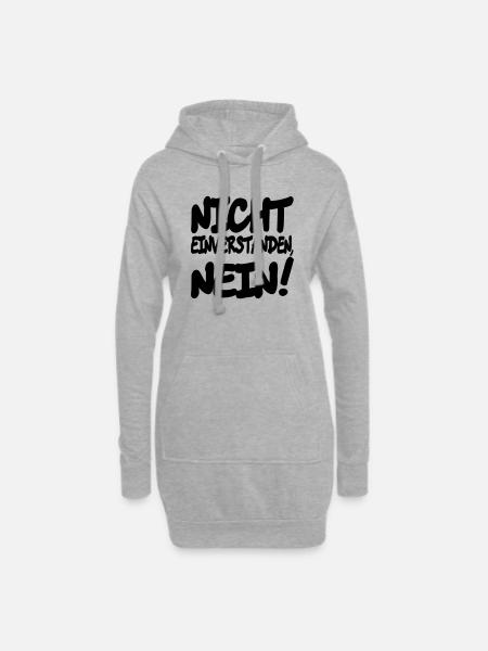 nicht nein - Hoodie-Kleid - Grau meliert