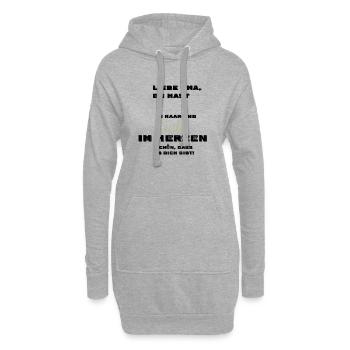 Design de police argentée or pour grand-mère - Sweat-shirt à capuche long Femme - gris chiné - Devant
